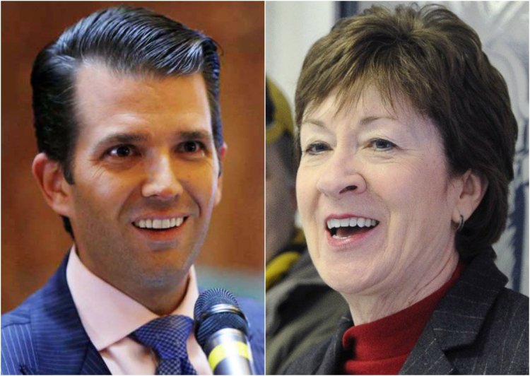 Sen. Susan Collins has called for Donald Trump Jr. to testify before the Senate Intelligence Committee about his meeting with a Russian lawyer.