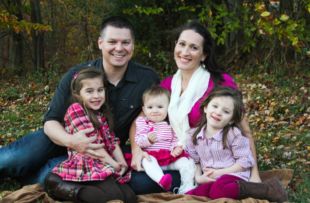 Brian and Shelane Gaydos with daughters, Nadia, Olivia, and Sophia. Shelane Gaydos, a Fairfax County police officer, killed herself after a miscarriage in June 2015.