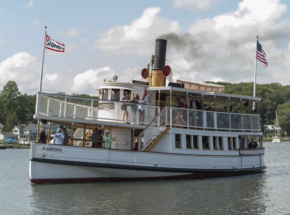 The steamboat Sabino, built in East Boothbay in 1908, was restored at Mystic Seaport in Connecticut, where it will take visitors on cruises