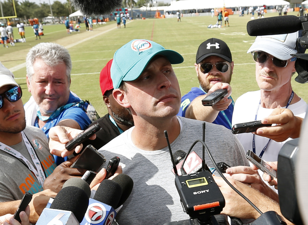 Miami head coach Adam Gase will be reunited with quarterback Jay Cutler, who signed with the Dolphins on Sunday afternoon. Gase was offensive coordinator in Chicago for Cutler's best season in 2015.