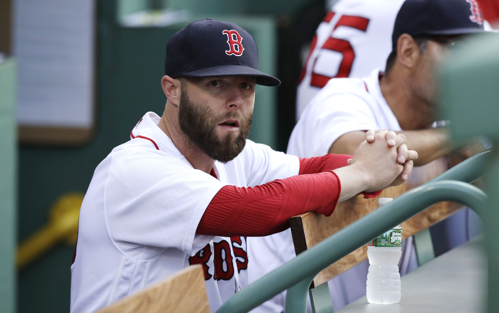 Hobbled by an injured left knee, Dustin Pedroia could come off the disabled list as early as Tuesday, but if so could find a logjammed infield due to Boston's recent acquisitions.