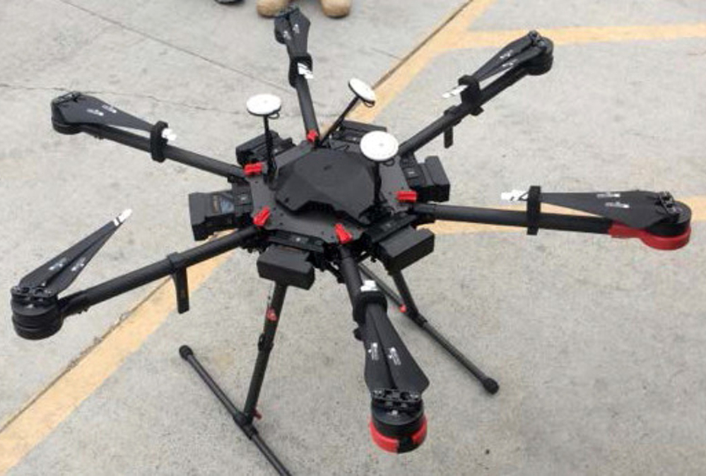Police say this drone flew drugs across the Mexican border into California earlier this month.