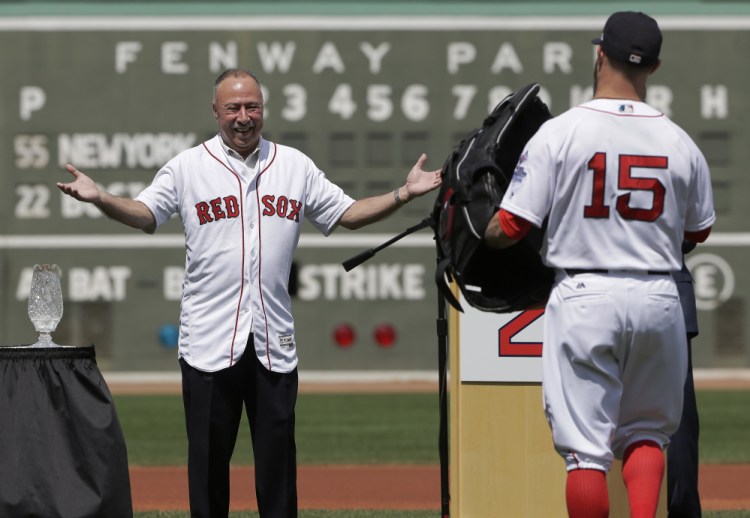 Jerry Remy, who begins cancer treatments Tuesday, was honored for his 30 years as a NESN broadcaster on Sunday.