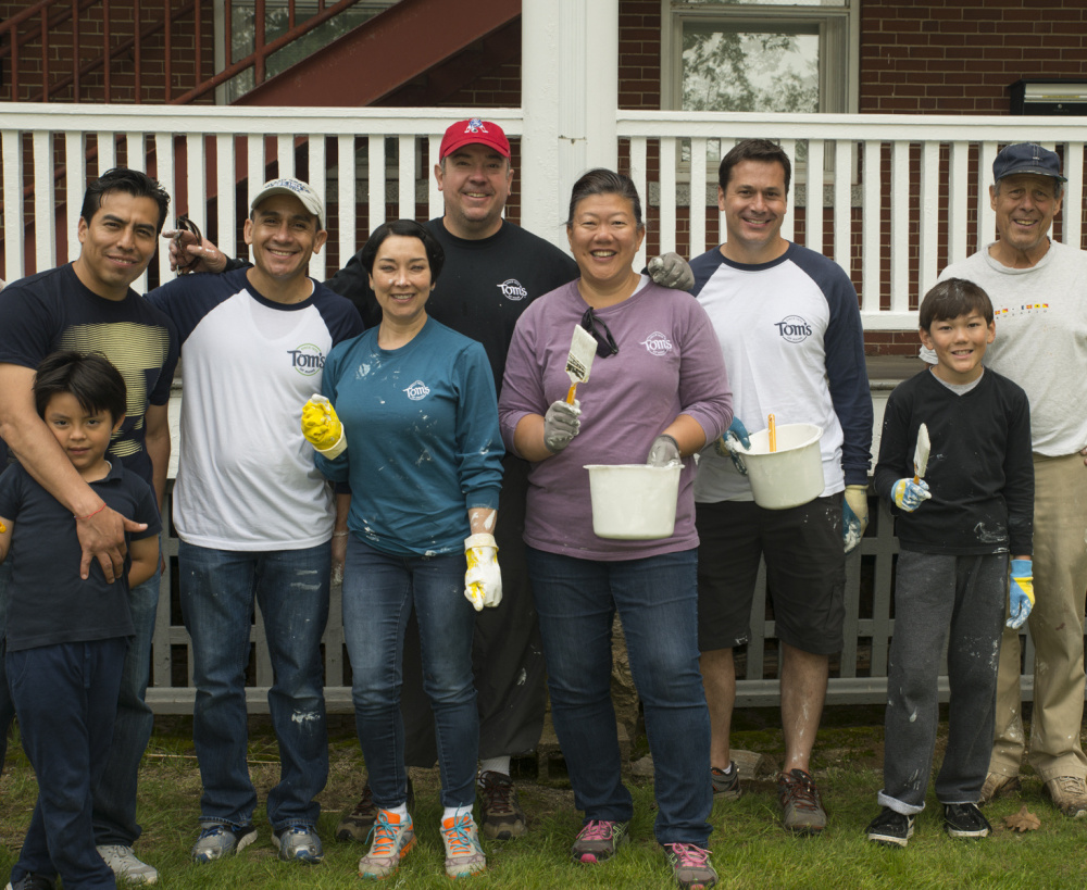 Employees at Tom's of Maine recently spent a combined 520 hours volunteering at Fort Williams Park in Cape Elizabeth as part of the Kennebunk-based company's Goodness Day.
