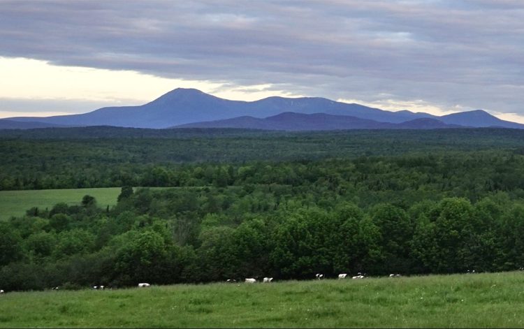 Clouds hang over Mount Katahdin in this photo taken from Route 11 in Patten. Some of the land below the mountain is part of the Katahdin Woods & Waters National Monument. 