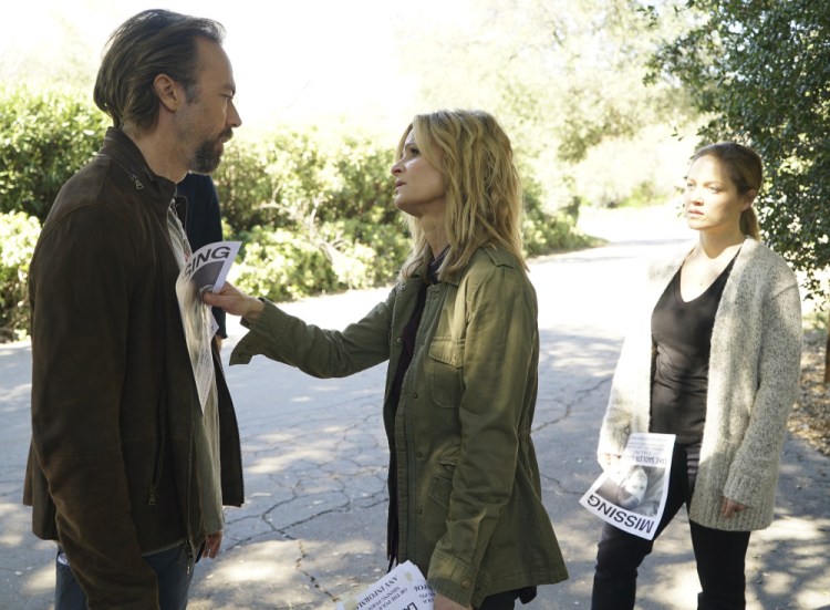 Kick Gurry, Kyra Sedgwick and Erika Christensen in "Ten Days in the Valley," premiering Oct. 1 on ABC.