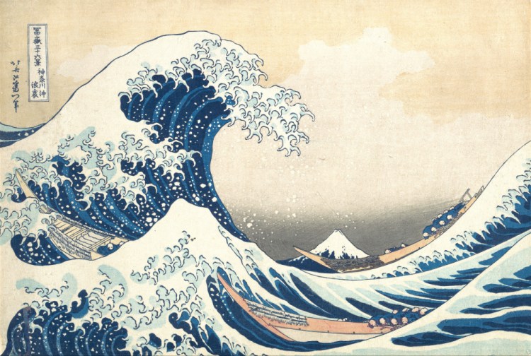 "The Great Wave Off Kanagawa," by Katsushika Hokusai, 1830, woodblock print.