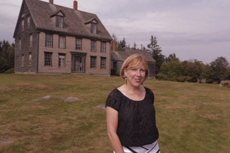 Christina Baker Kline at the Olson House in Cushing. Kline has written a fictionalized account of the life of Christina Olson, the model for Andrew Wyeth's famous painting, "Christina's World."