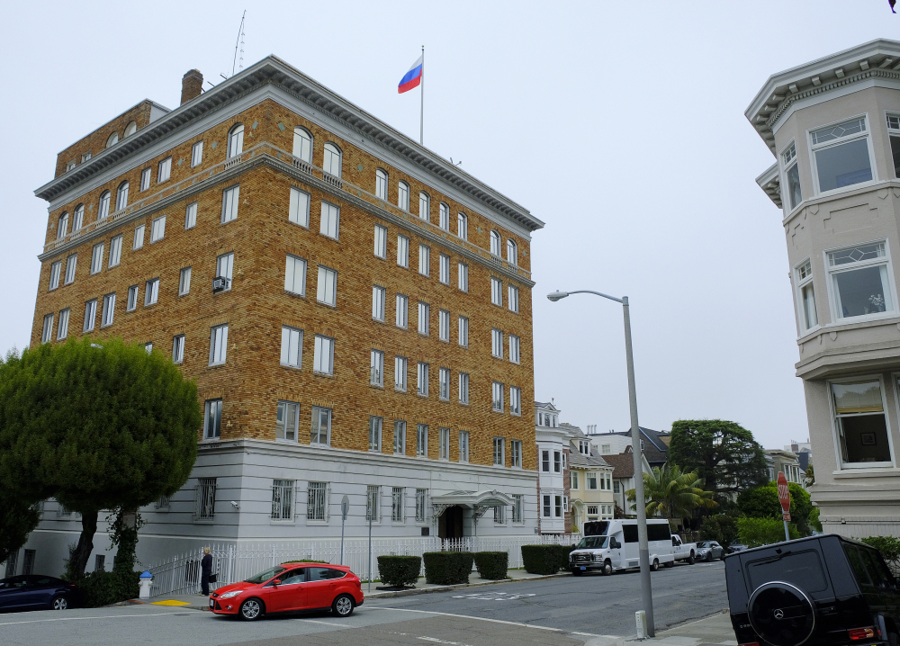The Consulate-General of Russia in San Francisco. The U.S. forced Russia to close it and also scale back its diplomatic presence in Washington and New York.