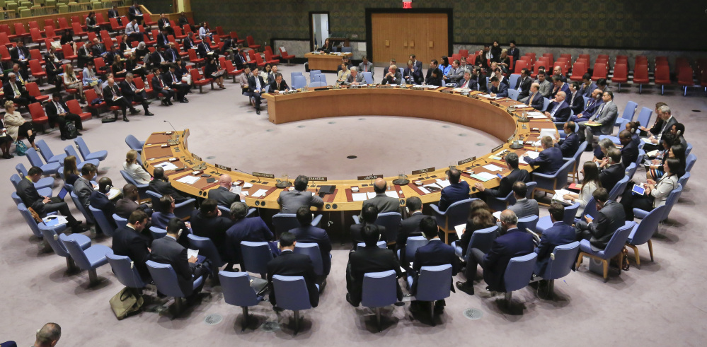 The United Nations Security Council meets on North Korea on Monday at the U.N. headquarters in New York. Diplomats were called into an emergency session despite the Labor Day holiday in the United States.