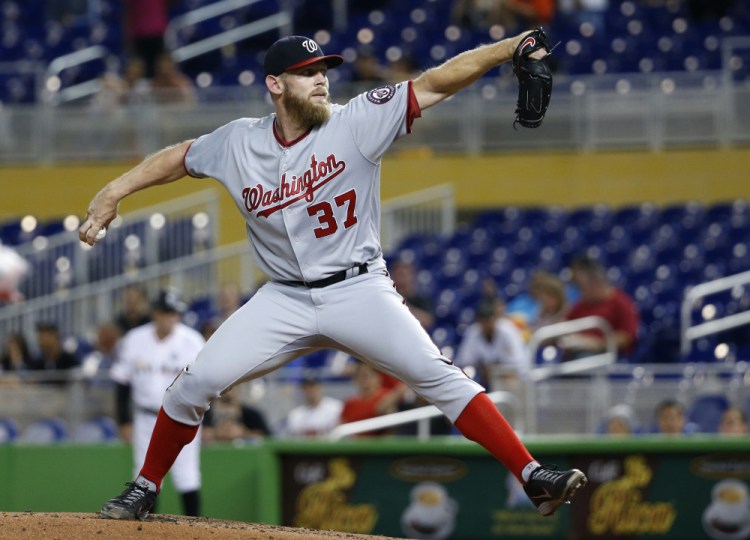 Stephen Strasburg delivered another solid start Tuesday night for the Washington Nationals, pitching six scoreless innings in a 2-1 victory against the Miami Marlins.
