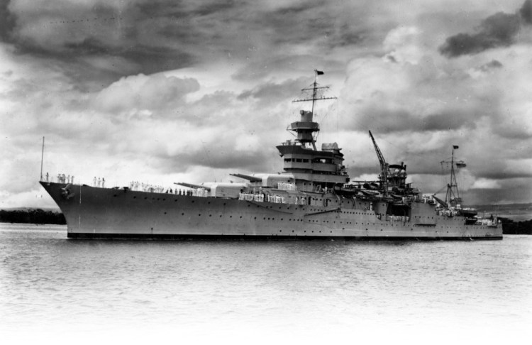 The USS Indianapolis is underway in Pearl Harbor in 1937, eight years before Japanese torpedoes sank the ship in the single-largest loss of life at sea for the U.S. Navy.
