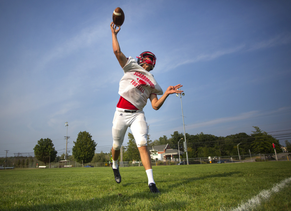 Senior quarterback Zoltan Panyi and his Scarborough teammates might not have a history of winning against Thornton Academy, but could be considered favorites entering Friday night's game.