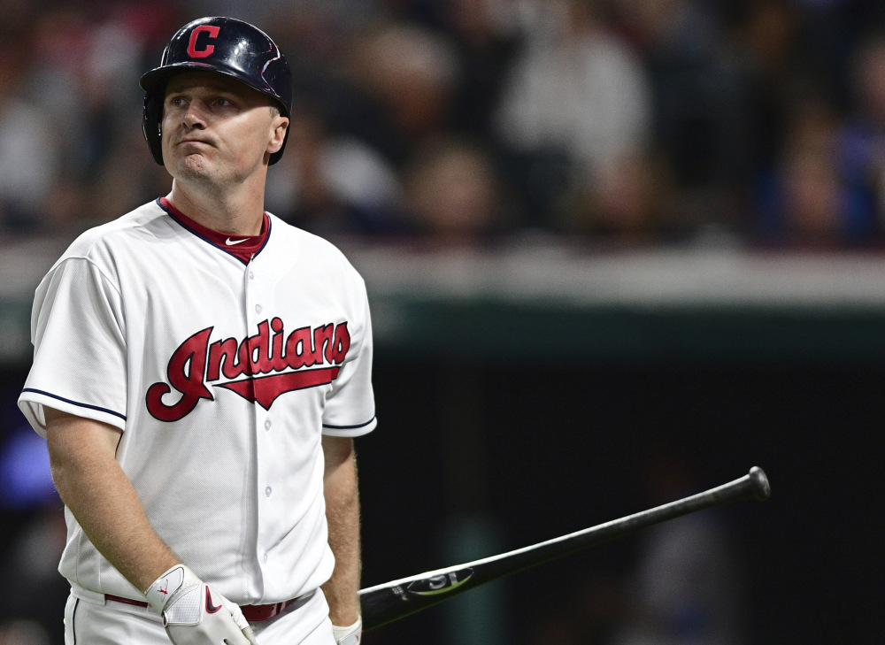 Jay Bruce of the Indians was the hero in the team's 22nd straight win on Thursday, but there was no comeback for Cleveland on Friday as the Royals ended the streak with a 4-3 road victory.