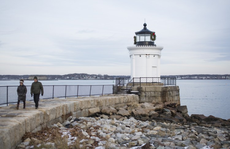 One of the amenities that make South Portland a good place to live is Bug Light Park, which has open green space and a historic lighthouse near the mouth of Portland Harbor.