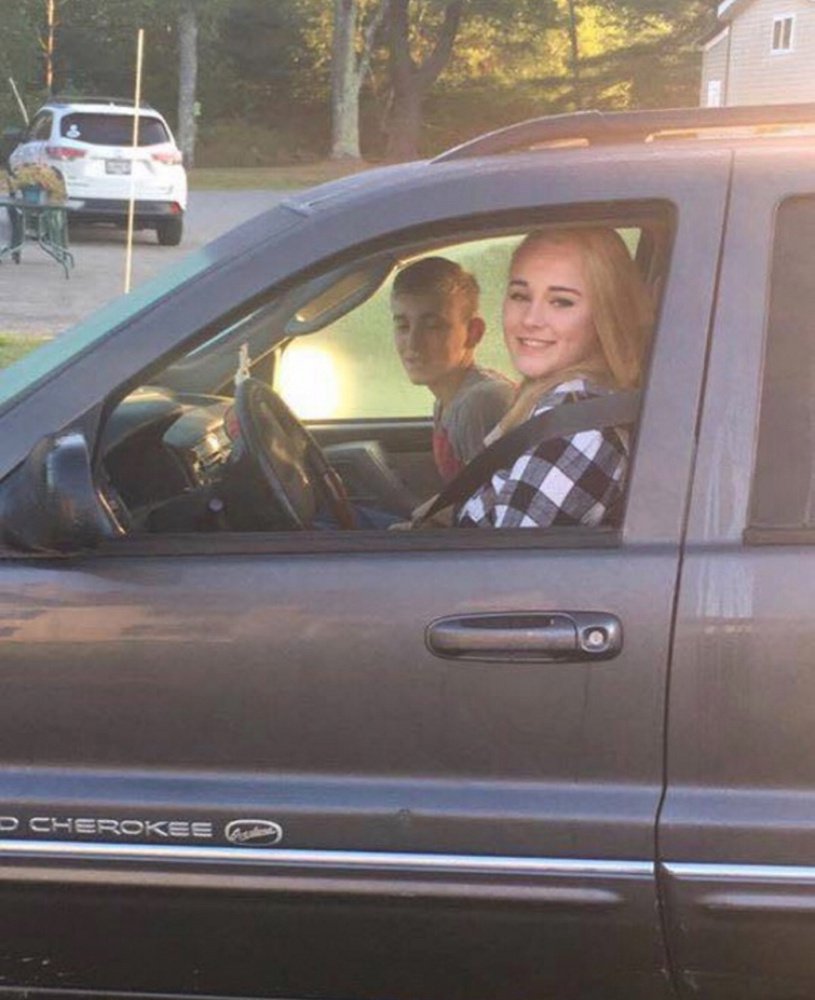 Tabytha Hembree, 16, and her brother Alex, 12, are shown in this photo taken shortly before they left for school Thursday. A short time later, both were seriously injured in an accident on Route 27 in Pittston, and Tabytha Hembree later died of her injuries.