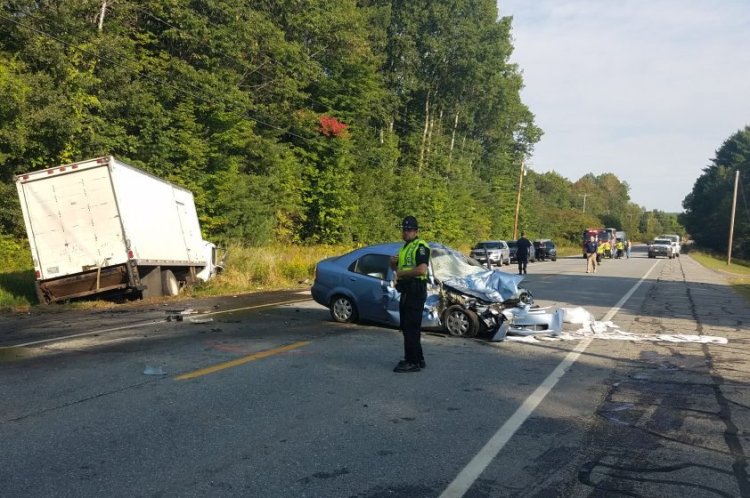 A box truck, swerving to avoid a pedestrian on the Waterville Road in Skowhegan, hit the man and then a sedan traveling in the opposite direction. The pedestrian was sent to Eastern Maine Medical Center in Bangor and the driver of the sedan to Maine Medical Center in Portland.
