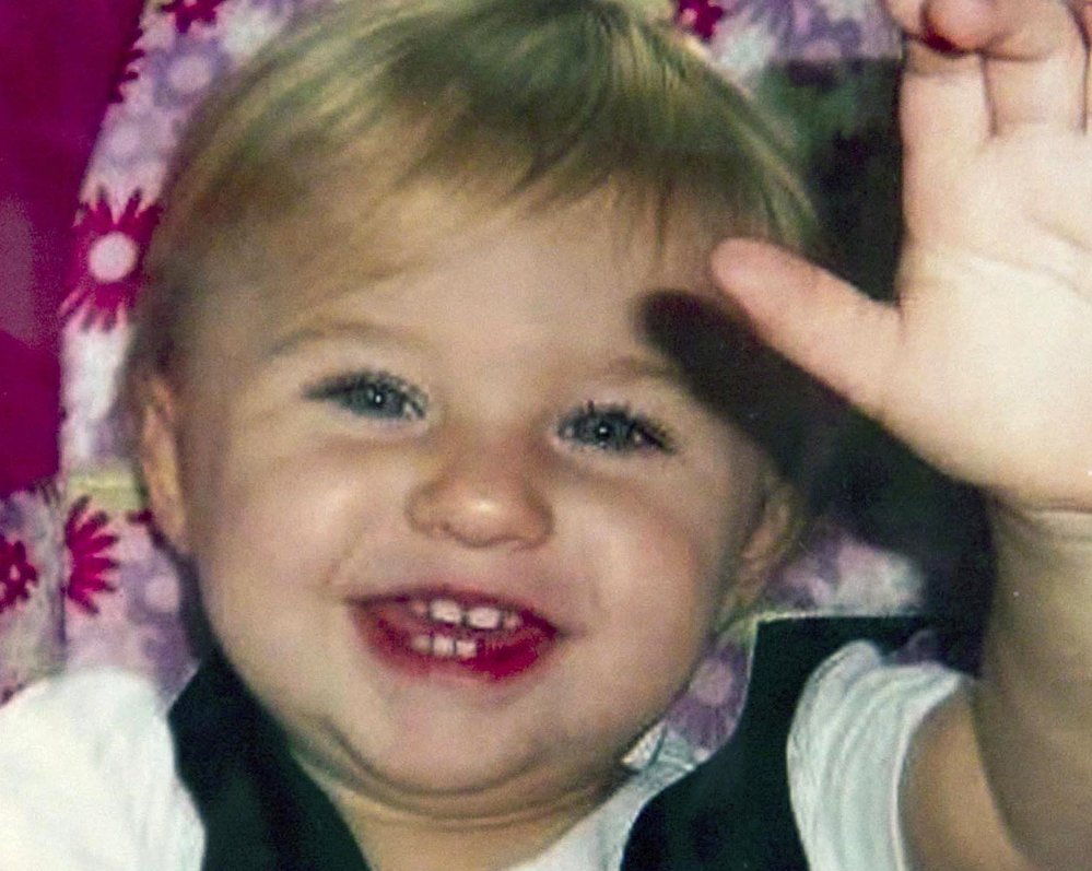 This undated file photo provided by Trista Reynolds shows Ayla Reynolds, her two-year-old daughter, who went missing on Dec. 17, 2011, from her father's home in Waterville. Trista Reynolds awaits a decision by probate Judge Joseph Mazziotti in Cumberland County whether to declare Ayla dead, which will open the way for filing a wrongful death lawsuit against Justin DiPietro, Ayla's father, and perhaps others.