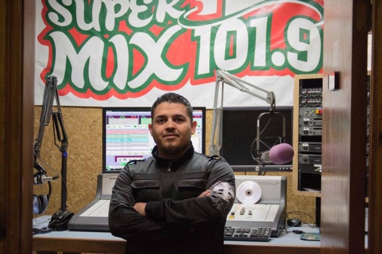Alonso Guillen is pictured at his job as a radio host in Lufkin, Texas, in this undated family photo.
