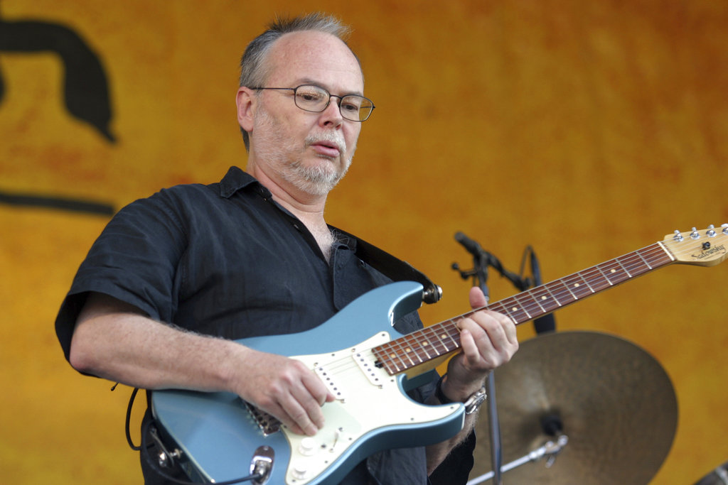 Walter Becker performs during the 2007 Jazz and Heritage Festival in New Orleans. The guitarist, bassist and co-founder of the rock group Steely Dan has died. He was 67. (AP Photo/Dave Martin, File)