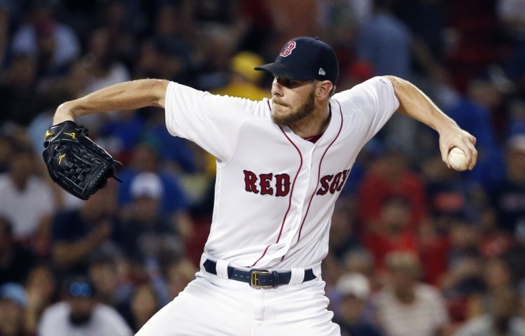 Chris Sale pitches against the Toronto Blue Jays in Boston on Sept. 26. Boston got Sale this year to get them off on the right foot in the playoffs.