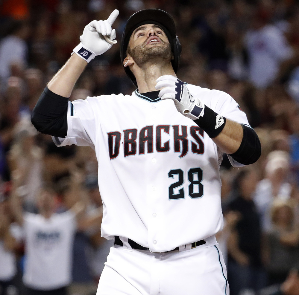 J.D. Martinez has been hot in September for the Arizona Diamondbacks, who acquired him from the Detroit Tigers before the trade deadline. In 24 games, he hit .404 with 16 home runs and 36 RBI.