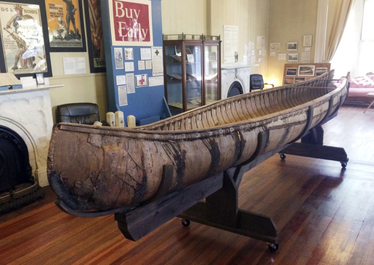 One of the oldest-known Native American birch-bark canoes, dated from the mid-1700s, is displayed at the Pejepscot Museum & Research Center in Brunswick. It spent three decades in a barn before being placed in the museum.