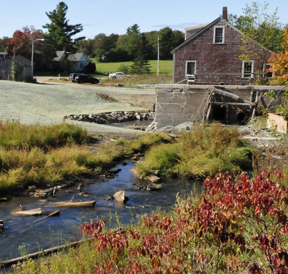 The former Masse Dam was located beside a mill and the China Lake outlet stream in Vassalboro.