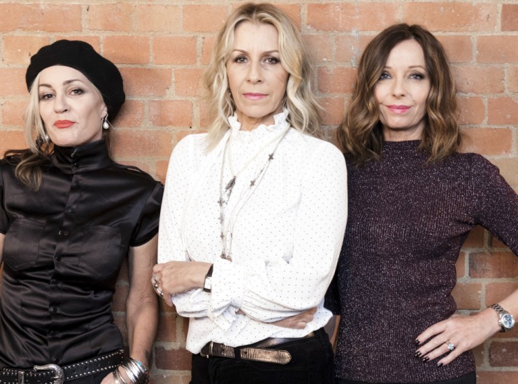 Members of 'Bananarama' are, from left: Siobhan Fahey, Sara Dallin and Keren Woodward. The group's North American tour will begin Feb. 20 in Los Angeles.