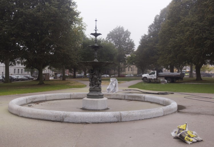 Lincoln Park's newly restored 2,000-pound cast-iron fountain will be turned on Wednesday afternoon. The fountain was cast in Paris in 1870.