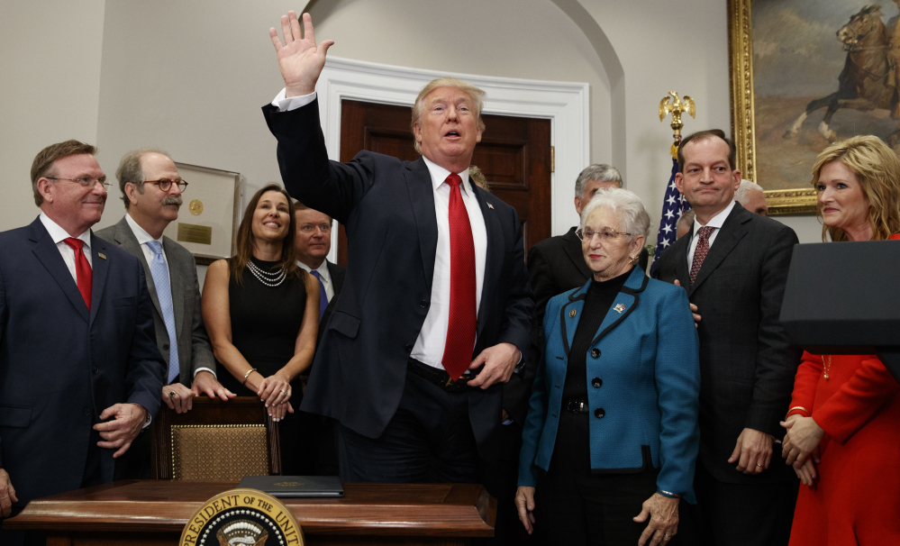 President Trump has turned increasingly to executive powers to push policy changes that have been unable to make it through Congress. On Thursday, he signed an order aimed at weakening Obamacare, a frequent target of conservatives.