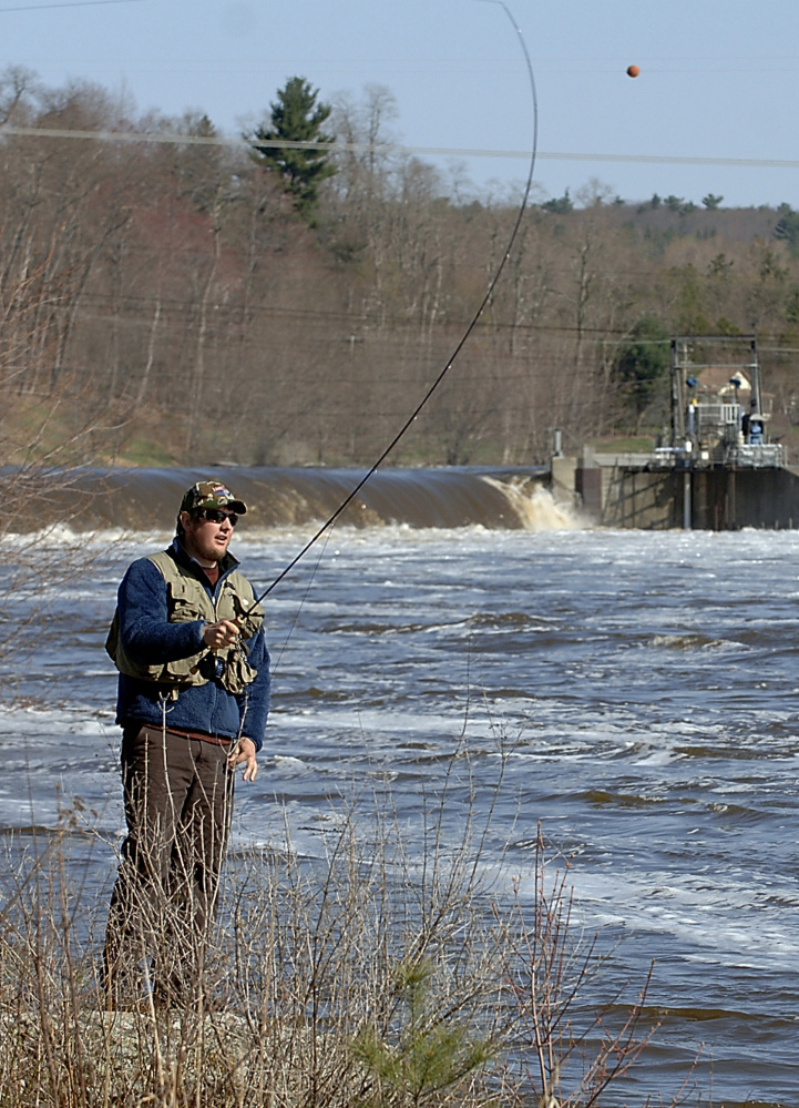 Salmon fishing along the Penobscot River on opening day on May 1, 2008. The first catch of the season was traditionally sent to the president.