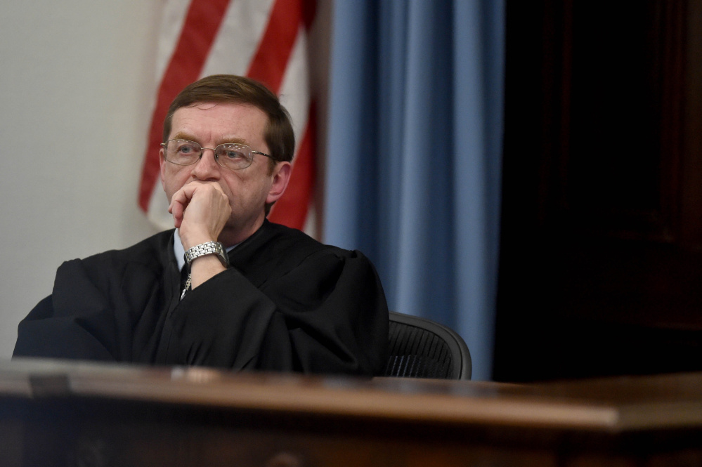 The reappointments of Superior Court Justice Robert Murray of Bangor, above, and four other judges are on hold.