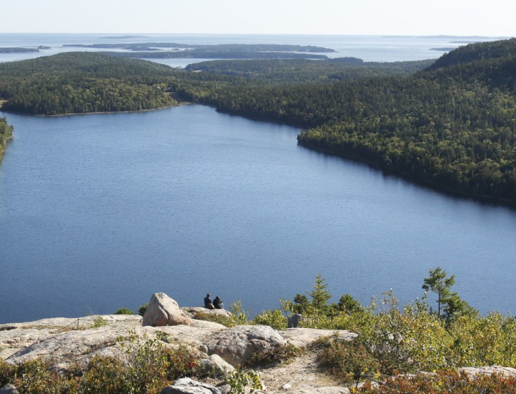 A view of Jordan Pond from South Bubble in Acadia National Park. The view will get more expensive if park entrance fees jump.