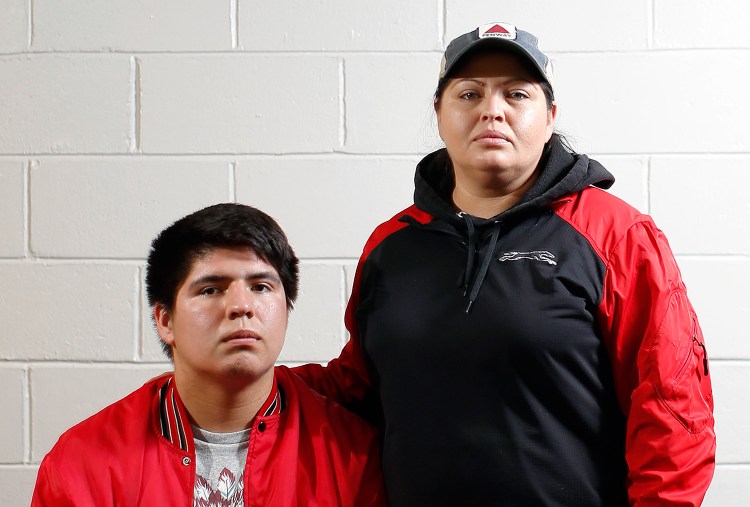 Amelia Tuplin, who is the mother of Lucas Francis, quarterback for Lisbon High School, says Wells fans and players mocked Native Americans with offensive stereotypes throughout Friday's game at Wells High School. Tuplin and Francis are Micmac.