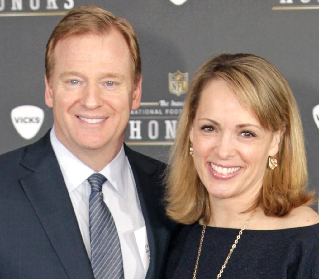 Roger Goodell's critics have been getting blowback on social media from ... his wife.