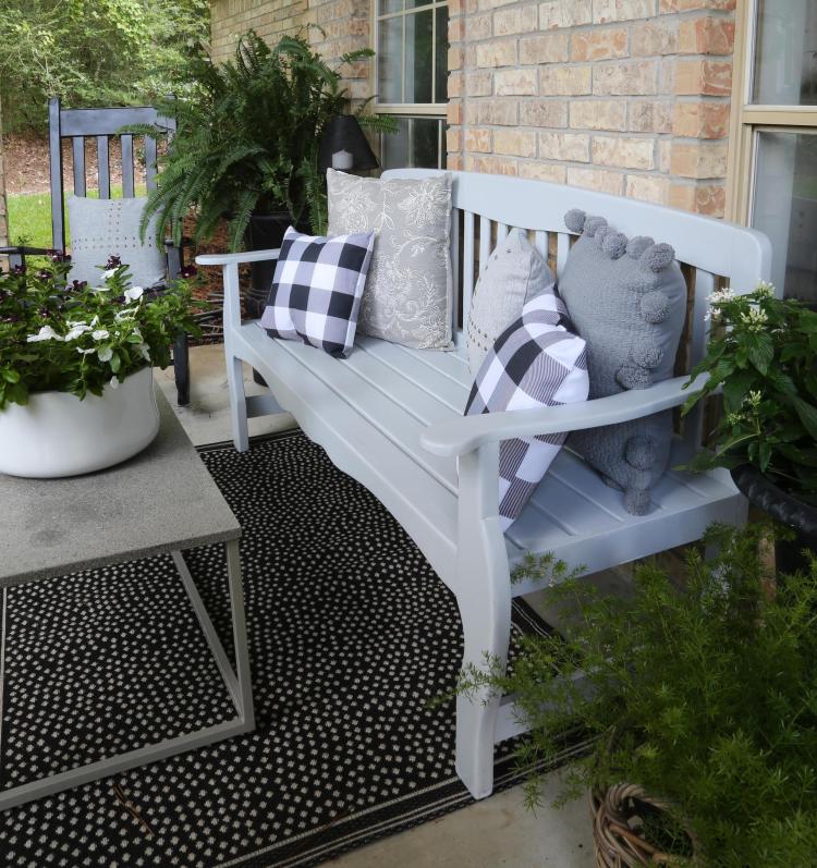 Painted porch furniture adds instant appeal. 