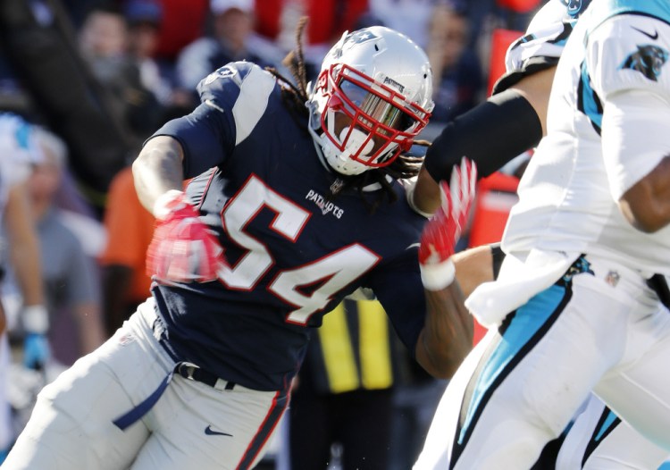 The Patriots put linebacker Dont'a Hightower on injured reserve on Tuesday. Hightower hurt his shoulder in an Oct. 22 game against the Falcons.