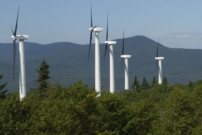 Wind turbines generate power at the Searsburg Wind Power Facility in Searsburg, Vt.  Associated Press file/Tim Roske