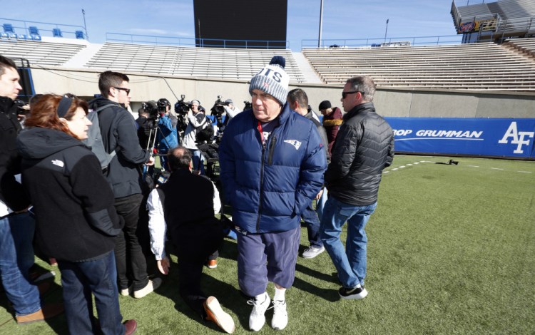 Instead of heading home after a win at Denver, Patriots Coach Bill Belichick took his team to Air Force Academy, Colorado, to prepare to play 7,200 feet above sea level in Mexico City.