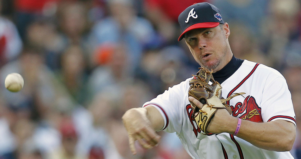 Chipper Jones, an eight-time All-Star for the Braves, is one of 19 first-time candidates up for election to the Hall of Fame.