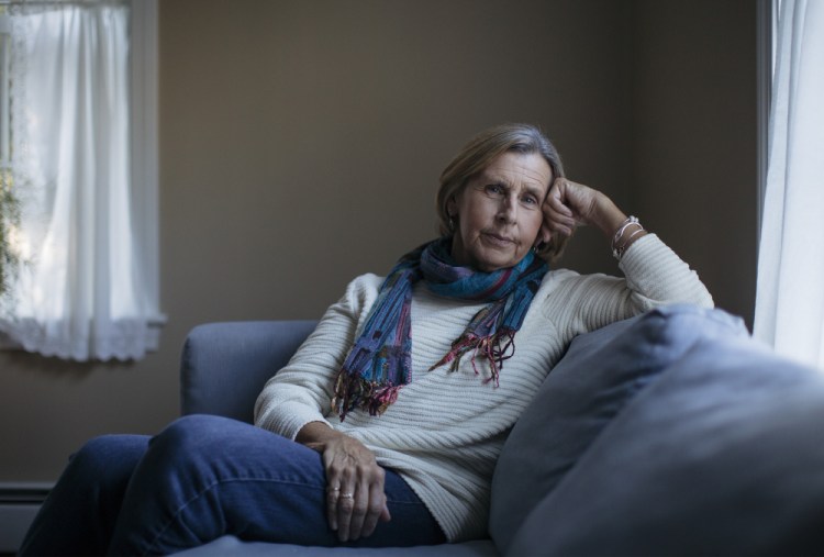 Patricia Stone, of Saco, has volunteered at the Center for Grieving Children in Portland since 2009. She works with adults and her role falls somewhere between friend and therapist. "I feel like I come away with more than I ever give," Stone said.