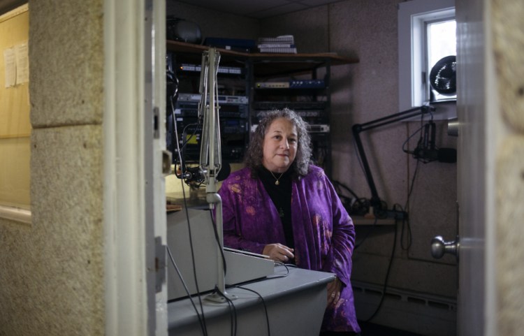 Dale Robin Goodman is development director at community radio station WMPG in Portland. "Community radio is important because it is giving people an avenue for free speech and preserving public access to the public airwaves," Goodman said.