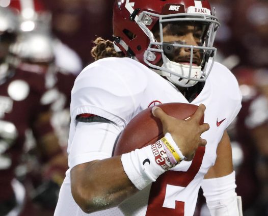 Alabama and quarterback Jalen Hurts will play Auburn on Saturday to decide a spot in the SEC championship on Dec. 2. The winner plays Georgia.