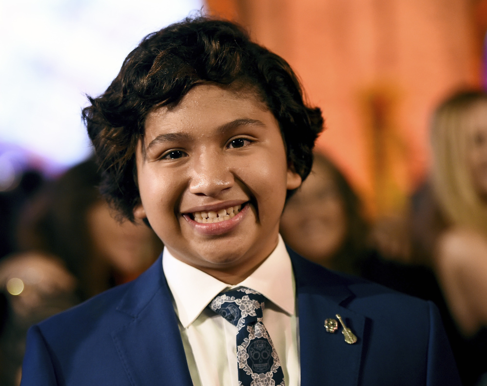 Anthony Gonzalez, who voices the character of Miguel in the animated film "Coco," arrives at the premiere of the film in Los Angeles.