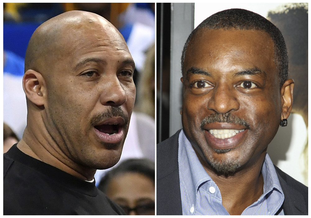 LaVar Ball, left, the father of UCLA basketball player LiAngelo Ball, has been criticized by President Trump, and actor LeVar Burton, right, has been attacked on Twitter by people who confused him with Ball.