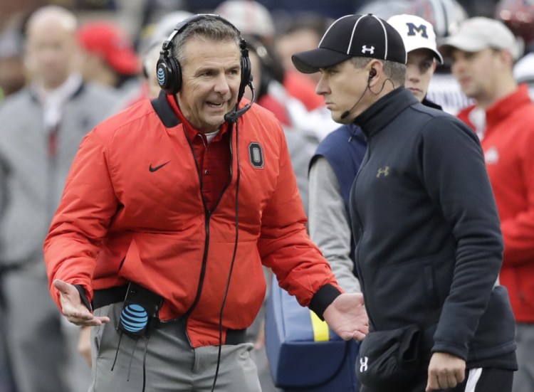 He can plead, but Ohio State Coach Urban Meyer and the Buckeyes have a slim shot to reach the college football playoff, especially with a 55-24 loss at Iowa. A win over unbeaten Wisconsin is the first step.