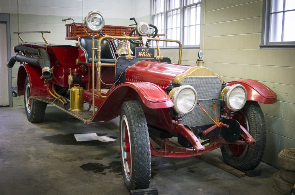 This 1917 White-Kress firetruck was donated to the city by Tom Maclay of Marshfield, Vt. The Augusta Fire Department will be launching a fundraising effort to restore it.