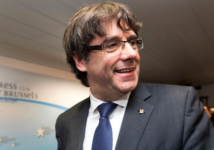 Ousted Catalan President Carles Puigdemont is expected to fjght extradition to Spain, where he wanted on charges related to his push for secession for Catalonia.