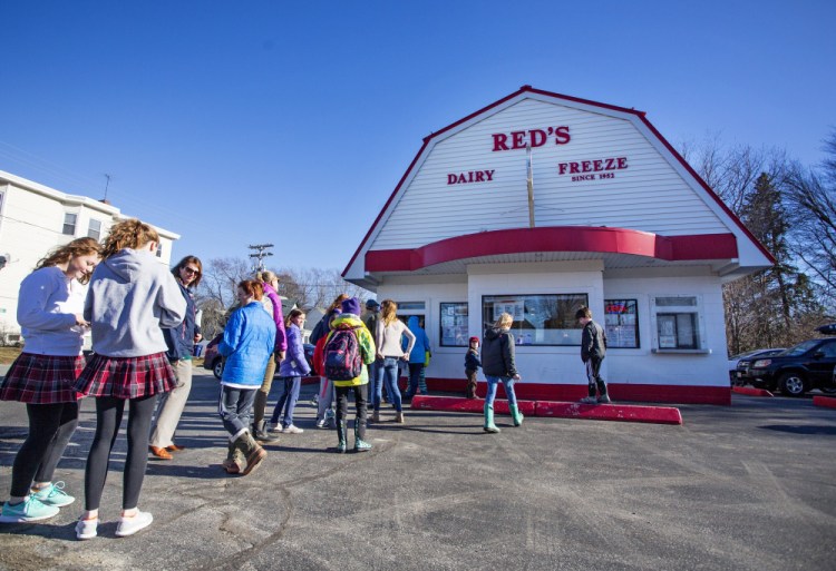 Red's Dairy Freeze in South Portland opened in 1952 and has become a beloved local landmark. This year the South Portland Historical Society is recognizing Red's status in the city by selling a keepsake holiday ornament with the soft-serve stand's image.
